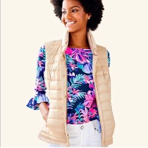 Lilly Pulitzer Iliana Puffer Vest- Gold
